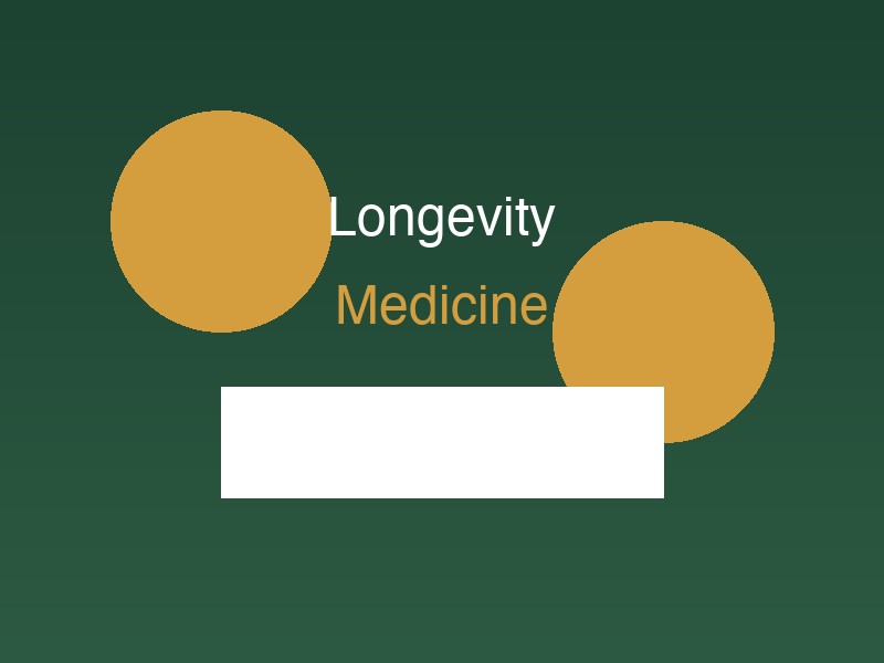 Longevity medicine concept