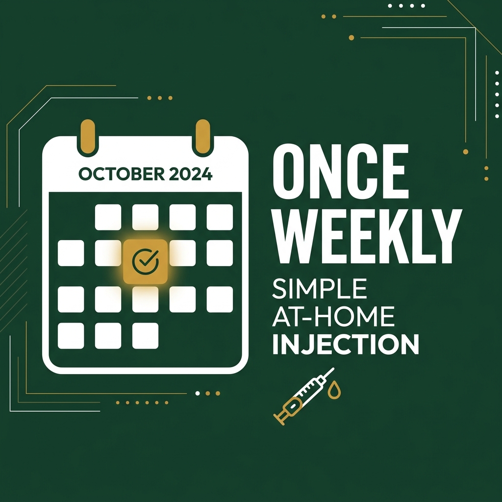Once-Weekly Injection — Simple at-home administration